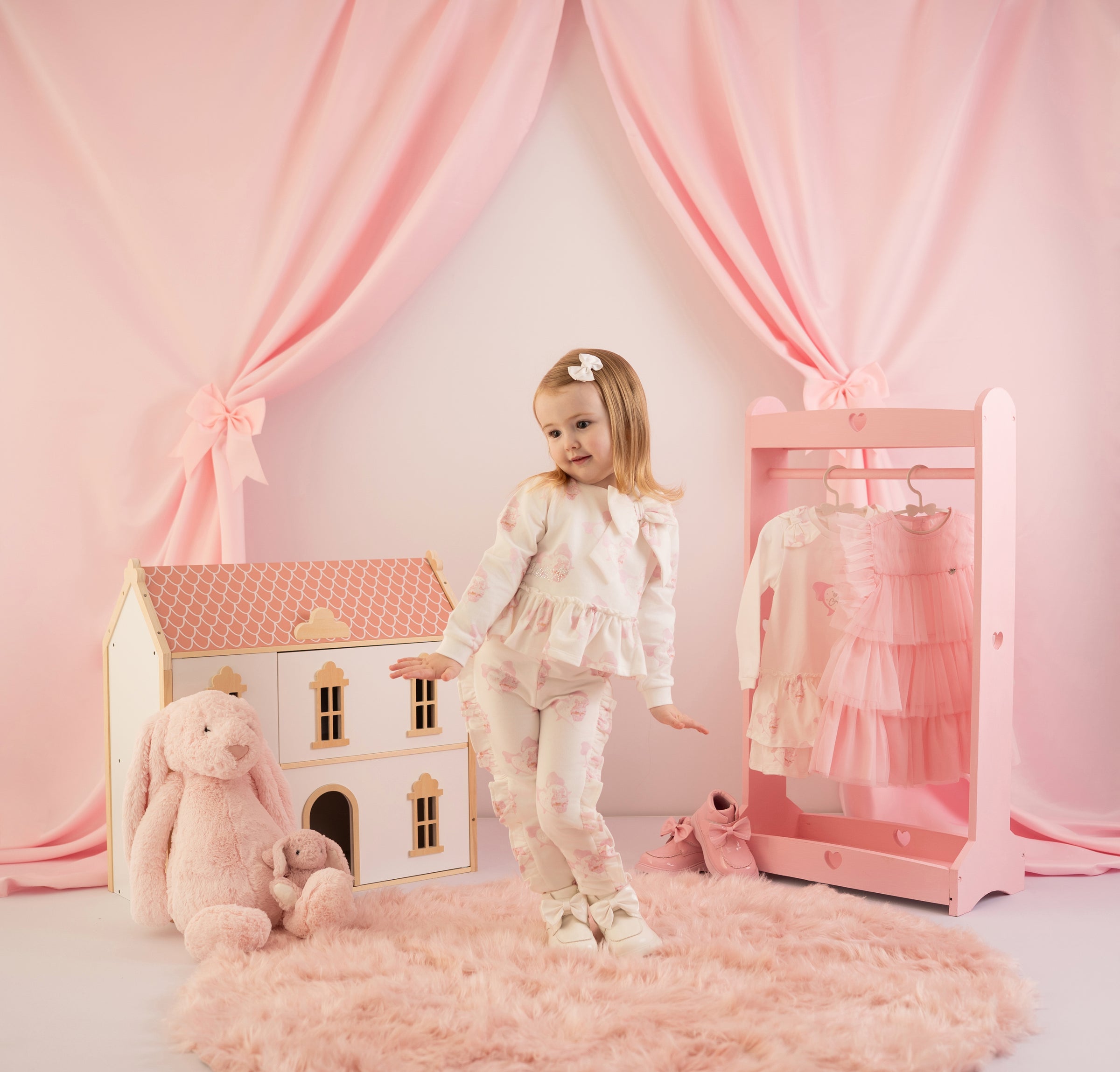 AW25 Little A JASMINE White Bow Frill Tracksuit