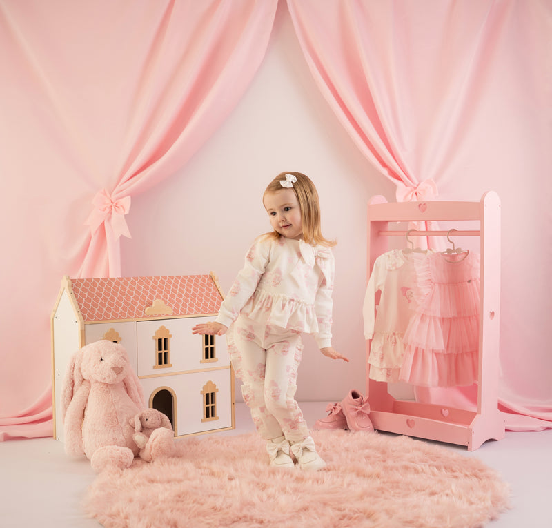 AW25 Little A JASMINE White Bow Frill Tracksuit