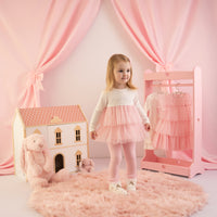 AW25 Little A KAYLA Pink & White Tulle Leggings Set