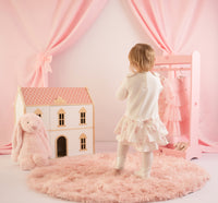 AW25 Little A JULIET White & Pink Cupcake Print Frill Dress