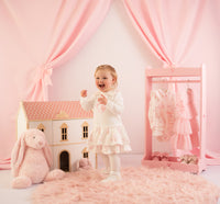 AW25 Little A JULIET White & Pink Cupcake Print Frill Dress