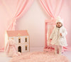 AW25 Little A KAIA White Hearts Bow Frill Coat