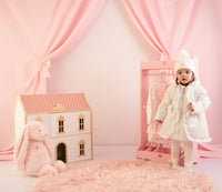 AW25 Little A KAIA White Hearts Bow Frill Coat
