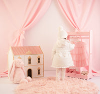AW25 Little A KAIA White Hearts Bow Frill Coat