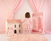 AW25 Little A JUNIPER Pink Bow Logo Frill Dress