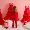 PREORDER AW25 Little A KAYLA Red Tulle Leggings Set
