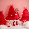 PREORDER AW25 Little A KATARINA Red & White Bow Logo Frill Dress
