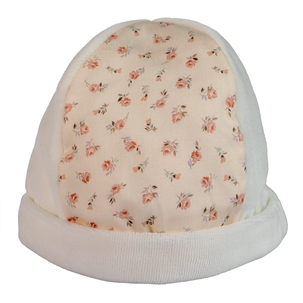 Baby Gi Ivory Velour Floral Hat