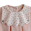 Baby Gi Peach Pink Velour Floral Scallop Babygrow
