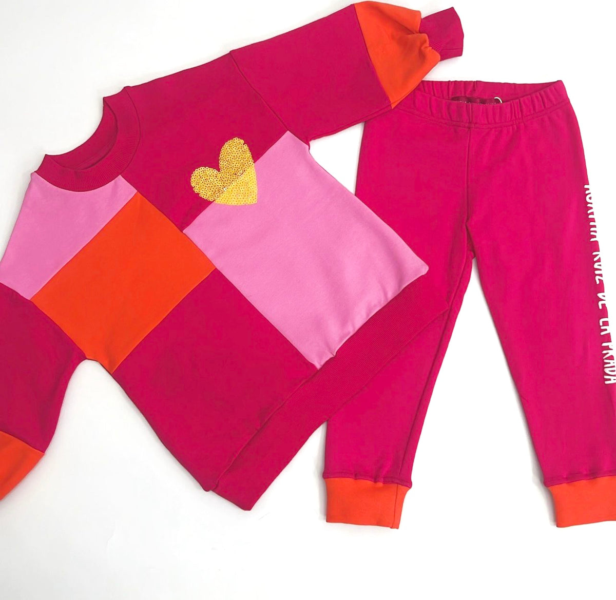 Agatha Ruiz De La Prada Junior Pink & Orange Colour Block Leggings Set