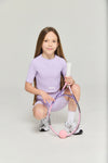 SS25 Ansandro Lilac Ribbed Cycling Shorts Set