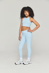 SS25 Ansandro Powder Blue Ribbed Leggings Set