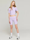 SS25 Ansandro Lilac Ribbed Cycling Shorts Set