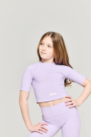 SS25 Ansandro Lilac Ribbed Cycling Shorts Set