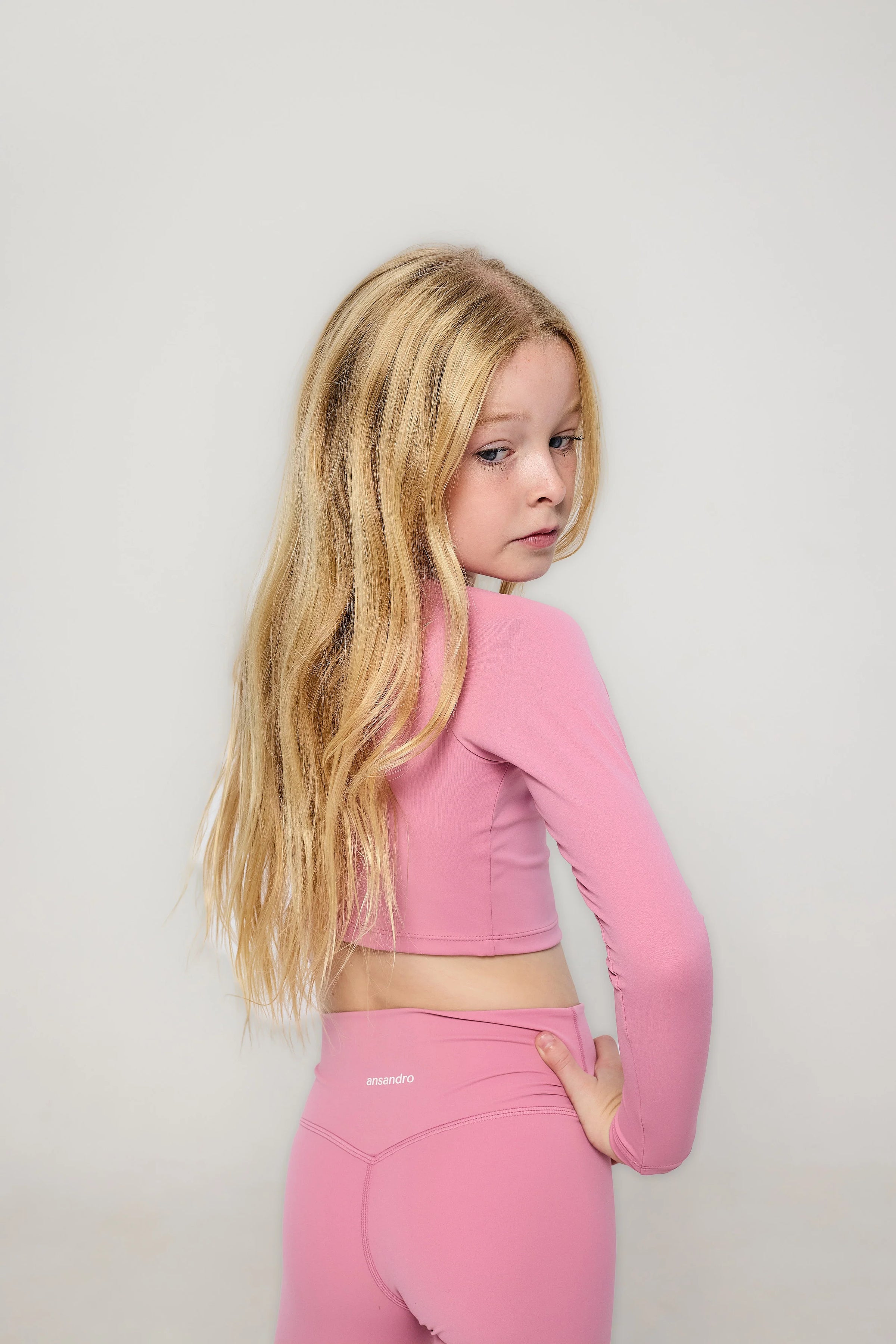 AW25 Ansandro Pink Long Sleeve Leggings Set
