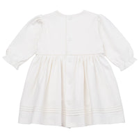 Emile Et Rose HARPER Ivory & Pink Floral Embroidered Dress