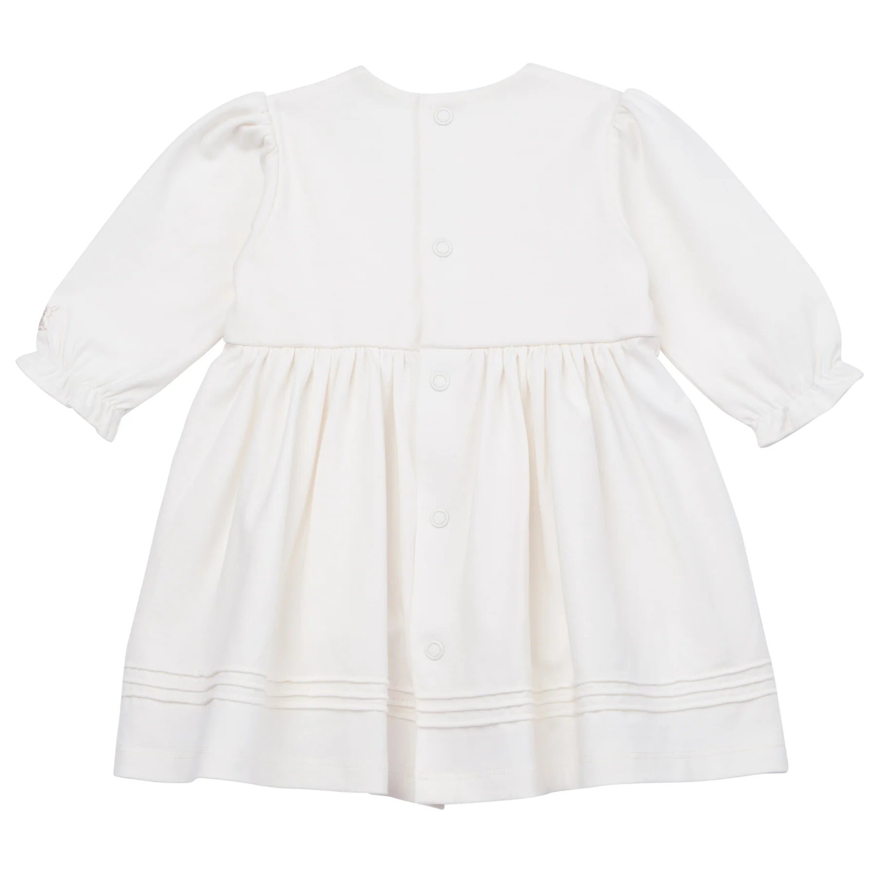 Emile Et Rose HARPER Ivory & Pink Floral Embroidered Dress