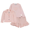AW23 ADee ARIA & ANGEL Pink Houndstooth Print Heart Blazer Jacket & Shorts Set