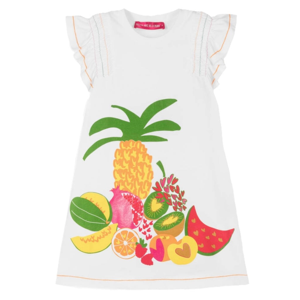 SS24 Agatha Ruiz De La Prada Junior Multicoloured Fruit Dress