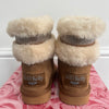 AW23 Lelli Kelly MICHELLE Brown Suede Faux Fur Gem Boots