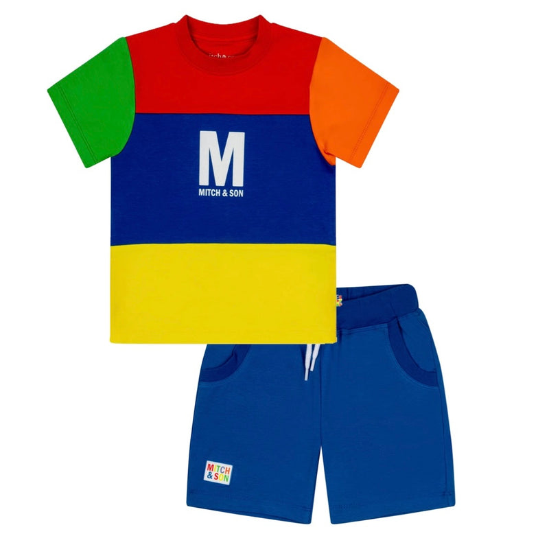 SS24 Mitch & Son VIGGO & VIAN Multicoloured Colour Block Short Set