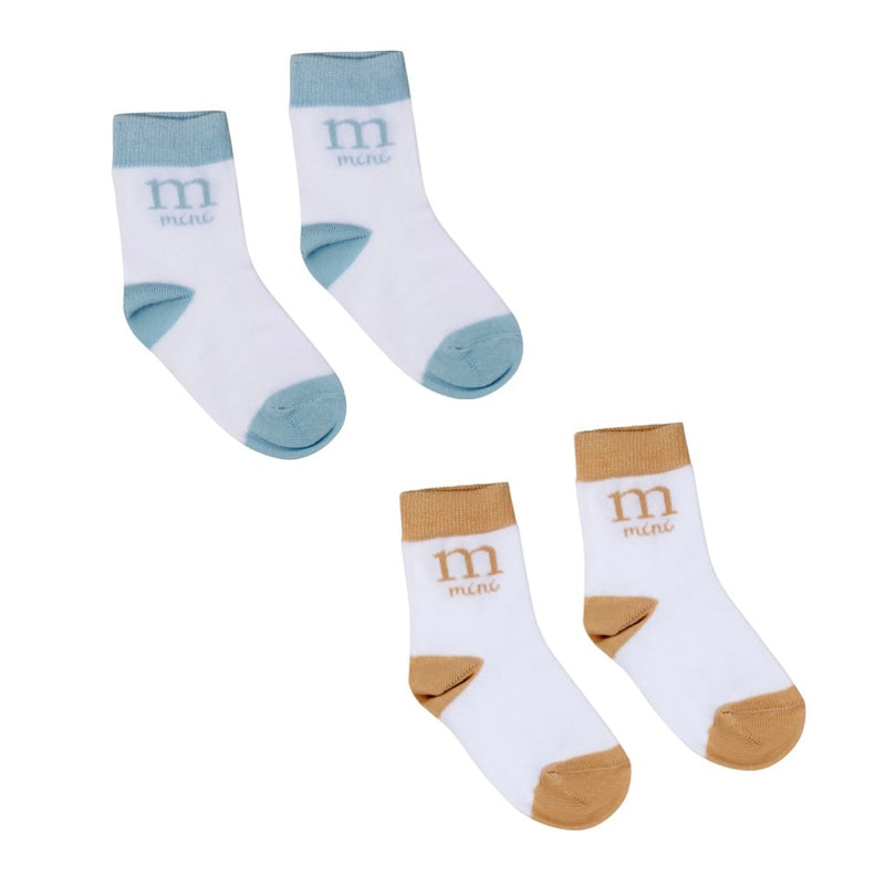 SS24 Mitch & Son Mini STERLING Bright White 2 Pack of Socks