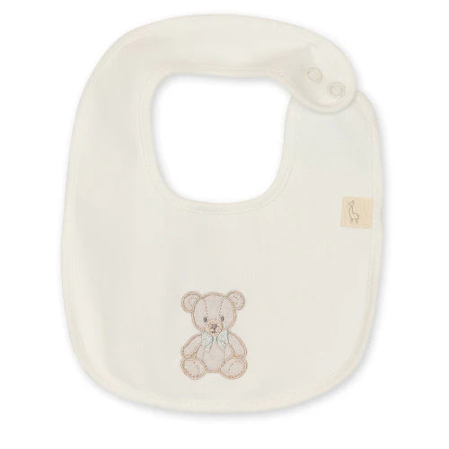 Baby Gi Ivory Cotton Teddy & Me Bib