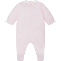 AW25 Emile Et Rose KALLIE Pink & White Bunnies Bow Babygrow With Hat