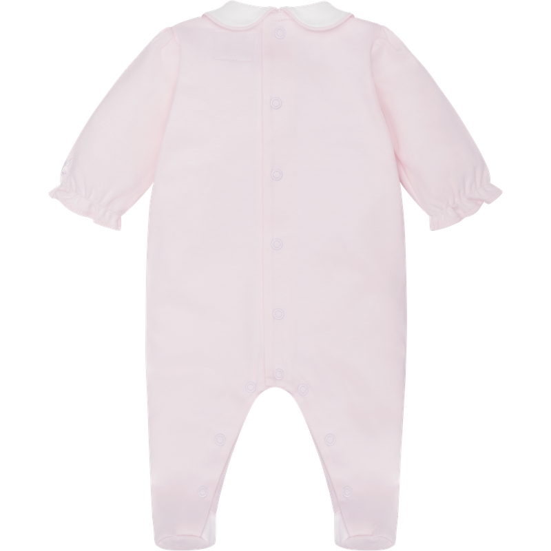 AW25 Emile Et Rose KALLIE Pink & White Bunnies Bow Babygrow With Hat