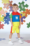 SS24 Mitch & Son VIRGIL Multicoloured Colour Block Short Set