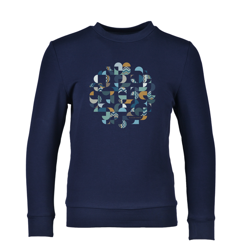 SS25 Moda Bandidos Navy Geo Zig Sweatshirt