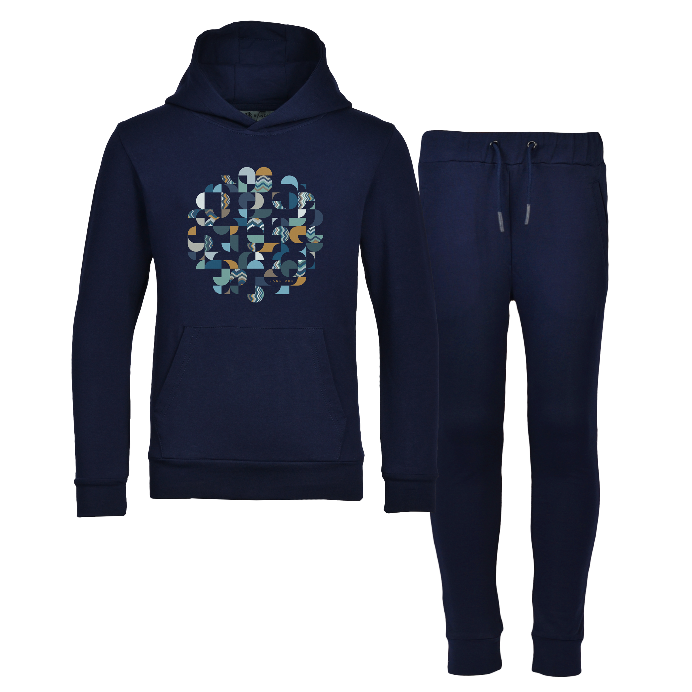 SS25 Moda Bandidos Navy Geo Zig Tracksuit