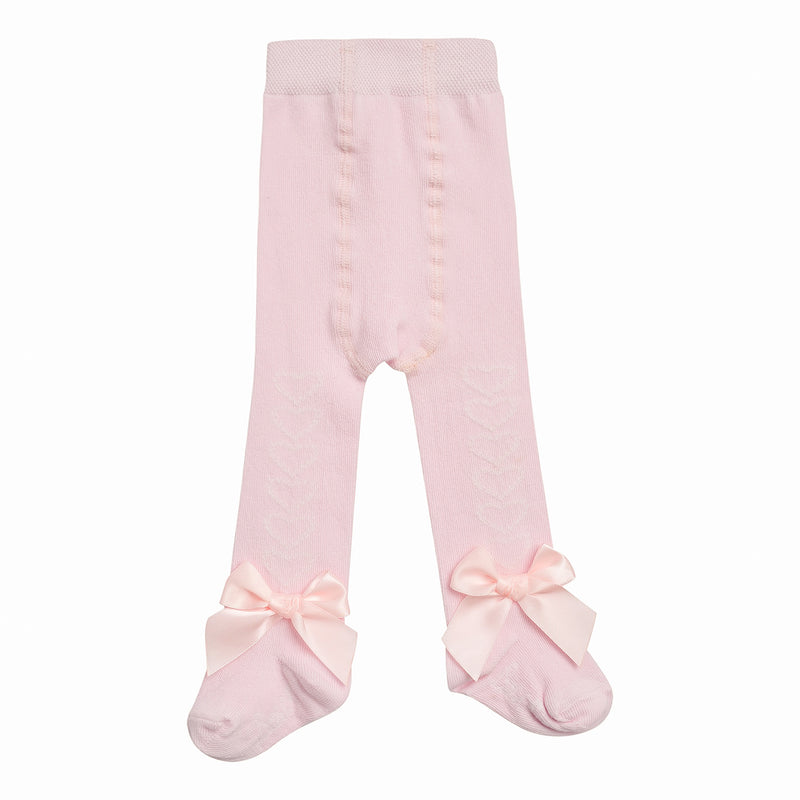 AW23 Little A ELONORA Baby Pink Bow Heart Tights