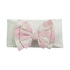 AW23 Little A ELIZA Snow White & Pink Check Bow Headband