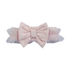 AW23 Little A EDEN Baby Pink Lurex Bow Headband