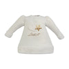 AW23 Little A FALLON Snow White & Gold Faux Fur Trimmed Logo Star & Heart Dress