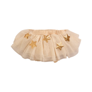 AW23 Little A FARAH Snow White & Gold Stars Tulle Skirt Set