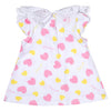 Little A JOANIE Bright White Heart Print Dress & Knickers Set