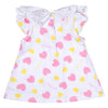 SS24 Little A JOANIE Bright White Heart Print Dress & Knickers Set