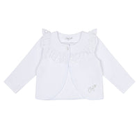 Little A JESSICA Bright White Broderie Anglaise Cardigan