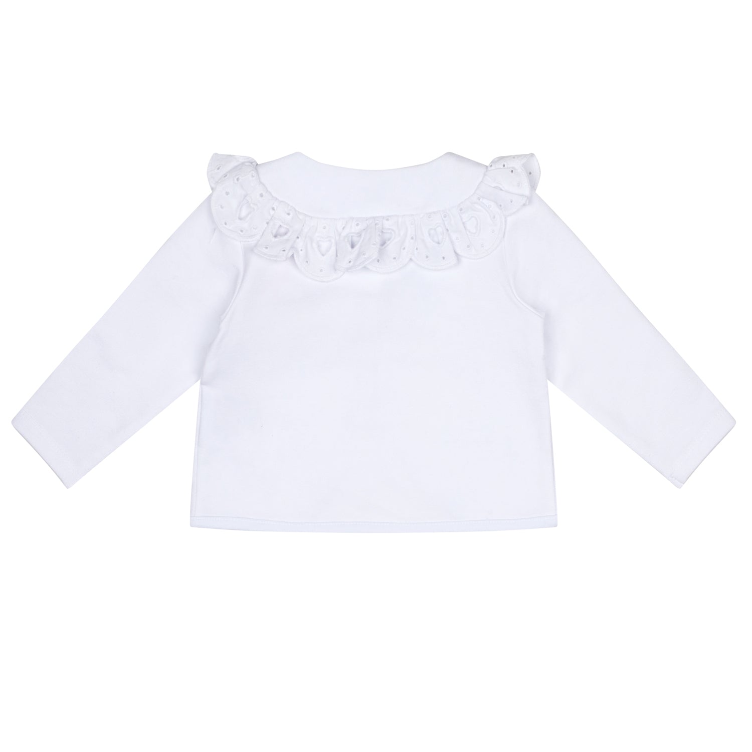 Little A JESSICA Bright White Broderie Anglaise Cardigan