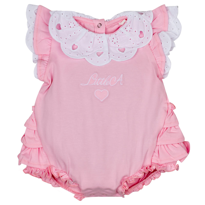 SS24 Little A JULI Pink Fairy Frill Romper