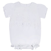 Little A JOLY Bright White Broderie Anglaise Romper