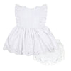 Little A JUNIPER Bright White Broderie Anglaise Dress & Knickers Set