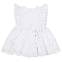 Little A JUNIPER Bright White Broderie Anglaise Dress & Knickers Set
