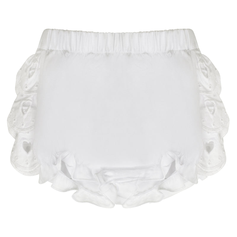 Little A JUNIPER Bright White Broderie Anglaise Dress & Knickers Set