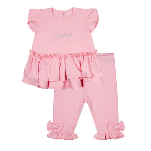 SS24 Little A JACKIE Pink Fairy Frill Legging Set