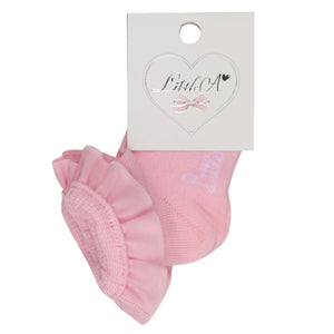 SS24 Little A JINNY Pink Fairy Frill Ankle Socks
