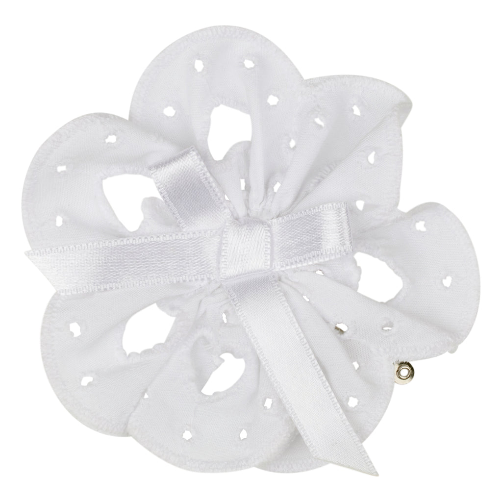 SS24 Little A JOULES Bright White Broderie Anglaise Hair Clip