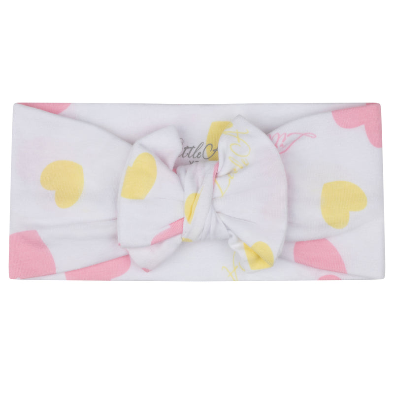 SS24 Little A JEANIE Bright White Heart Bow Headband